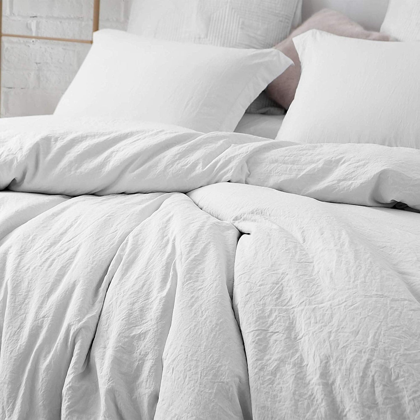 Natural Loft King Solid Duvet Cover Set