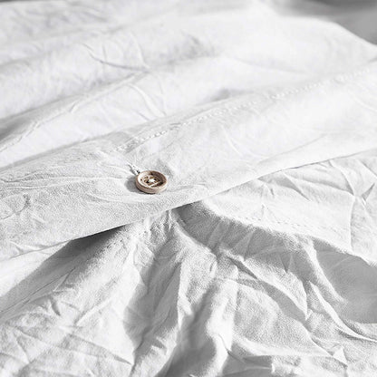 Natural Loft King Solid Duvet Cover Set