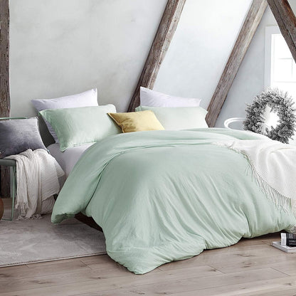 Natural Loft King Solid Duvet Cover Set