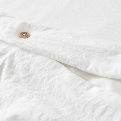 Natural Loft King Solid Duvet Cover Set