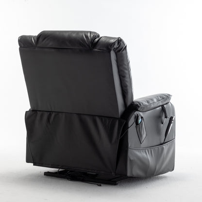 Electric Lift Recliner Chair for Elderly with 180Â° Full Recline, OKIN Motor, Wide Seat, and Side Pockets