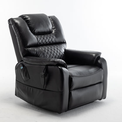 Electric Lift Recliner Chair for Elderly with 180Â° Full Recline, OKIN Motor, Wide Seat, and Side Pockets