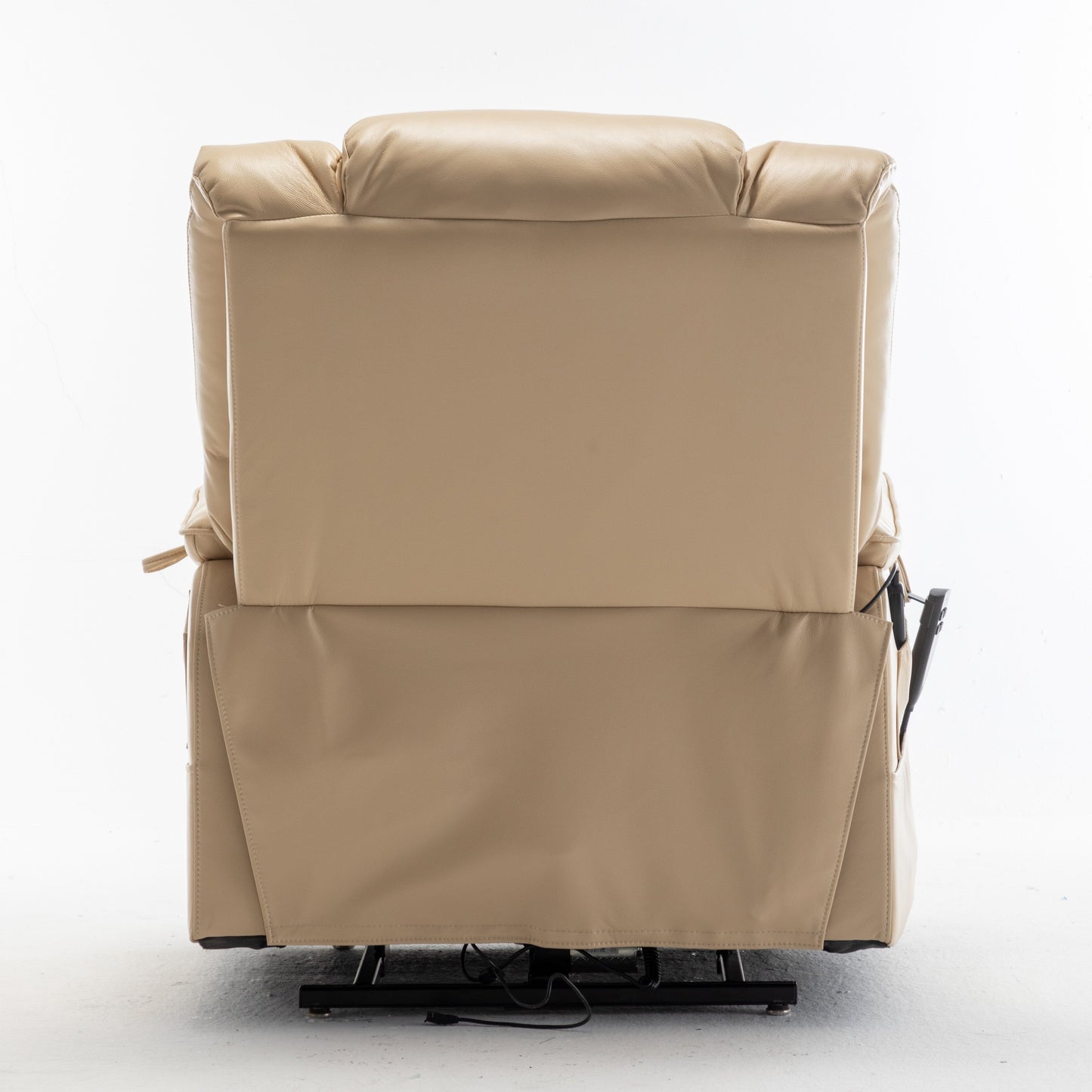 Electric Lift Recliner Chair for Elderly with 180Â° Full Recline, OKIN Motor, Wide Seat, and Side Pockets