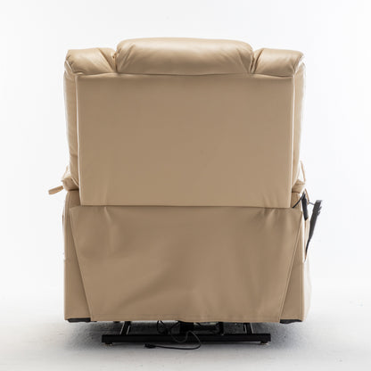 Electric Lift Recliner Chair for Elderly with 180Â° Full Recline, OKIN Motor, Wide Seat, and Side Pockets