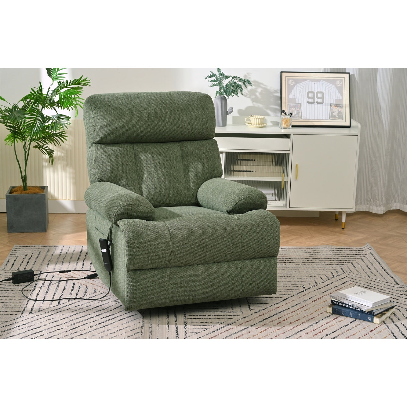 Electric Lift Recliner Chair for Seniors with Remote Control, Side Pocket, Ergonomic Support & Spacious Seat