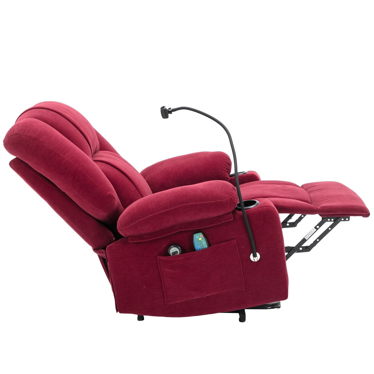 Electric Lift Recliner featuring Massage, Heating, Cup Holders & 360Â° Swivel Phone Stand with Adjustable Recline