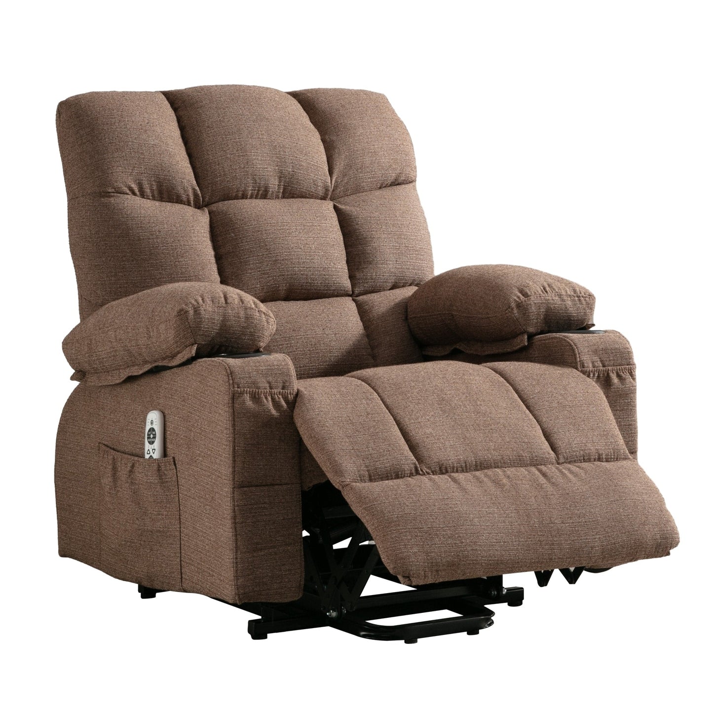 Electric Lift Recliner with Heating, Massage Therapy, USB Charging, and Handy Storage Pockets
