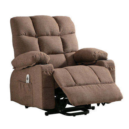 Electric Lift Recliner with Heating, Massage Therapy, USB Charging, and Handy Storage Pockets