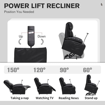 Electric Lift Recliner, Power Lift Recliner Chair with Waterproof Fabric