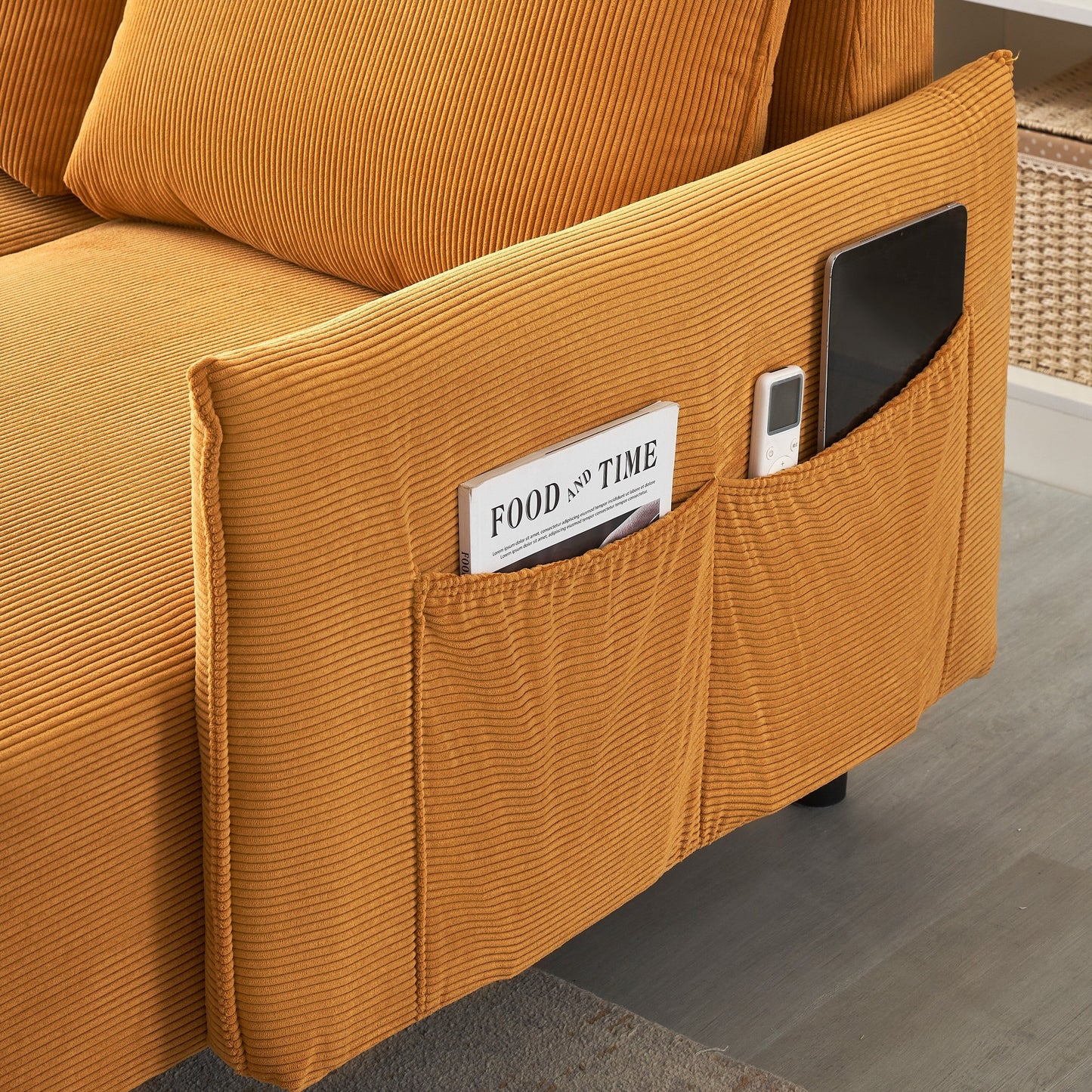 Elegant 79.50-Inch Velvet Sofa - Spacious Love Seat with Metal Trim and 3 Pillows for Modern Spaces