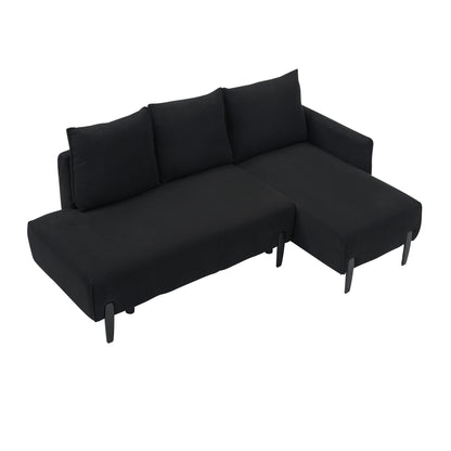 Elegant 79.50-Inch Velvet Sofa - Spacious Love Seat with Metal Trim and 3 Pillows for Modern Spaces