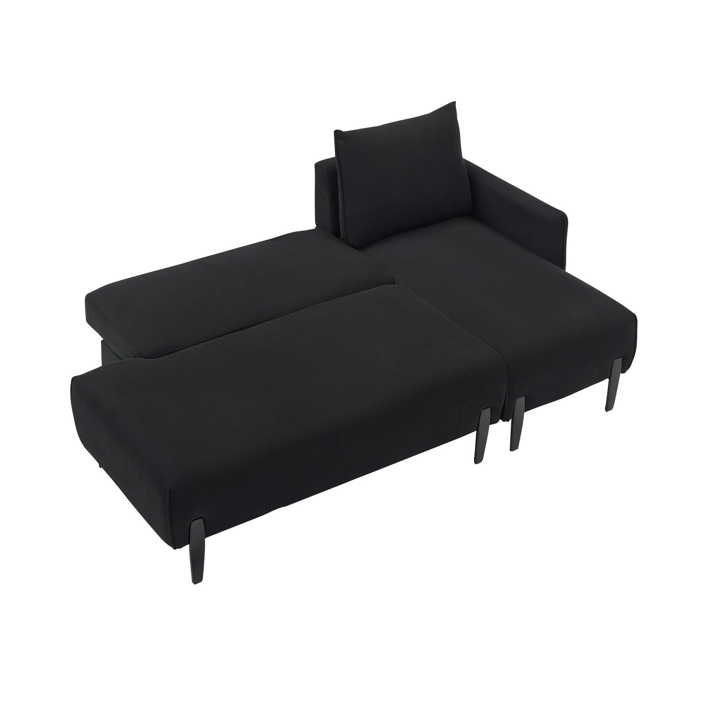 Elegant 79.50-Inch Velvet Sofa - Spacious Love Seat with Metal Trim and 3 Pillows for Modern Spaces