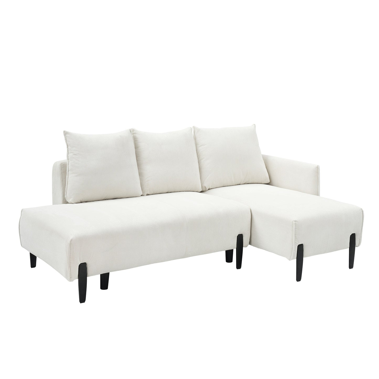 Elegant 79.50-Inch Velvet Sofa - Spacious Love Seat with Metal Trim and 3 Pillows for Modern Spaces