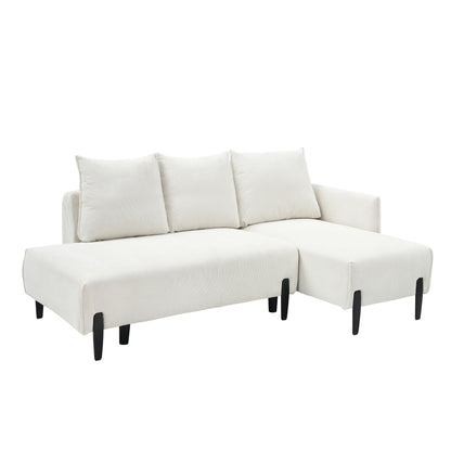 Elegant 79.50-Inch Velvet Sofa - Spacious Love Seat with Metal Trim and 3 Pillows for Modern Spaces