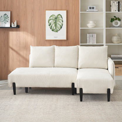 Elegant 79.50-Inch Velvet Sofa - Spacious Love Seat with Metal Trim and 3 Pillows for Modern Spaces