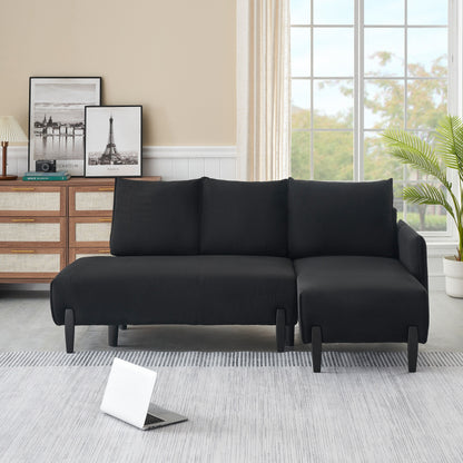 Elegant 79.50-Inch Velvet Sofa - Spacious Love Seat with Metal Trim and 3 Pillows for Modern Spaces