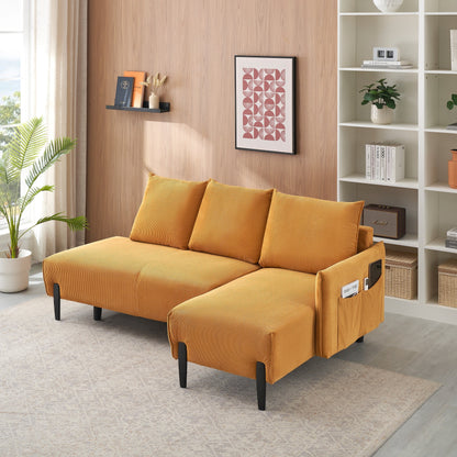 Elegant 79.50-Inch Velvet Sofa - Spacious Love Seat with Metal Trim and 3 Pillows for Modern Spaces