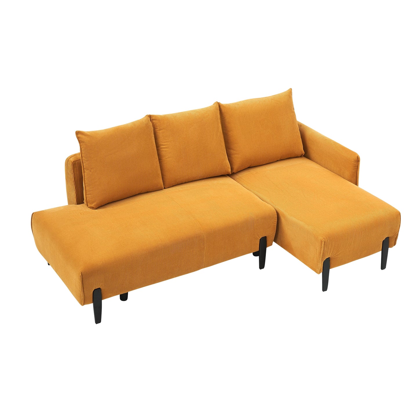 Elegant 79.50-Inch Velvet Sofa - Spacious Love Seat with Metal Trim and 3 Pillows for Modern Spaces