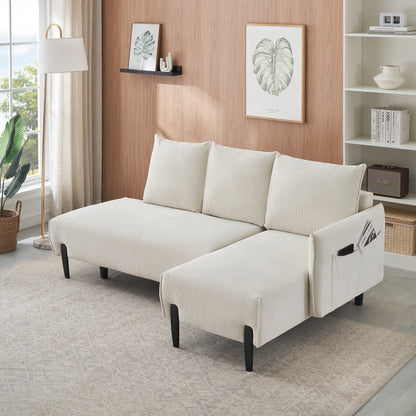 Elegant 79.50-Inch Velvet Sofa - Spacious Love Seat with Metal Trim and 3 Pillows for Modern Spaces