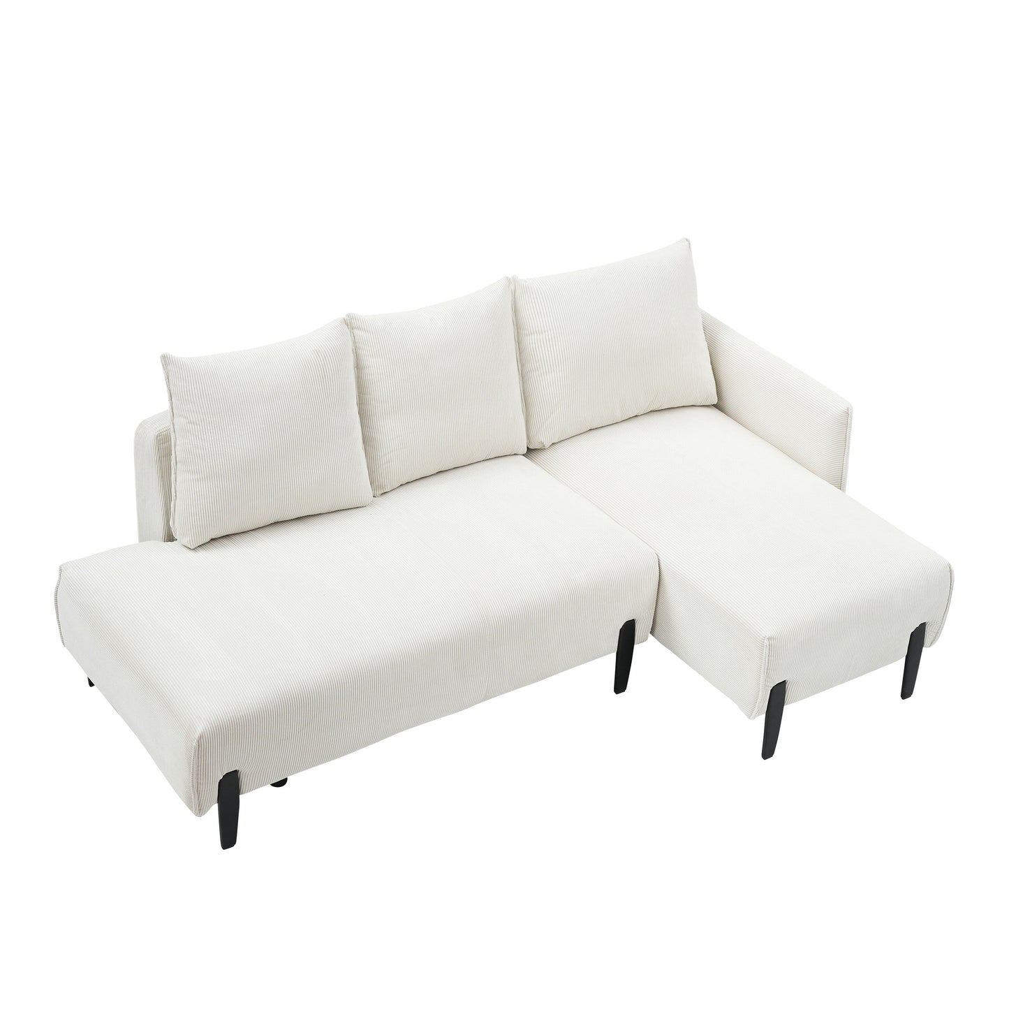 Elegant 79.50-Inch Velvet Sofa - Spacious Love Seat with Metal Trim and 3 Pillows for Modern Spaces