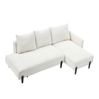 Elegant 79.50-Inch Velvet Sofa - Spacious Love Seat with Metal Trim and 3 Pillows for Modern Spaces