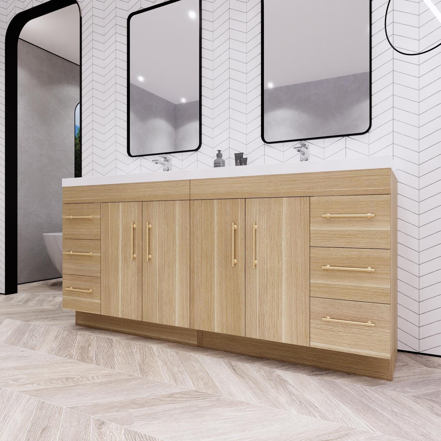 Eliza 72'' Freestanding Vanity with Double Sink