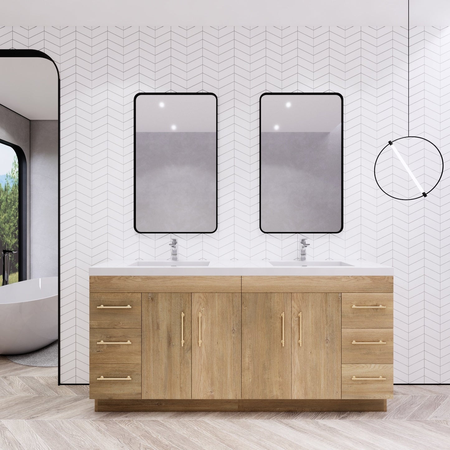 Eliza 72'' Freestanding Vanity with Double Sink