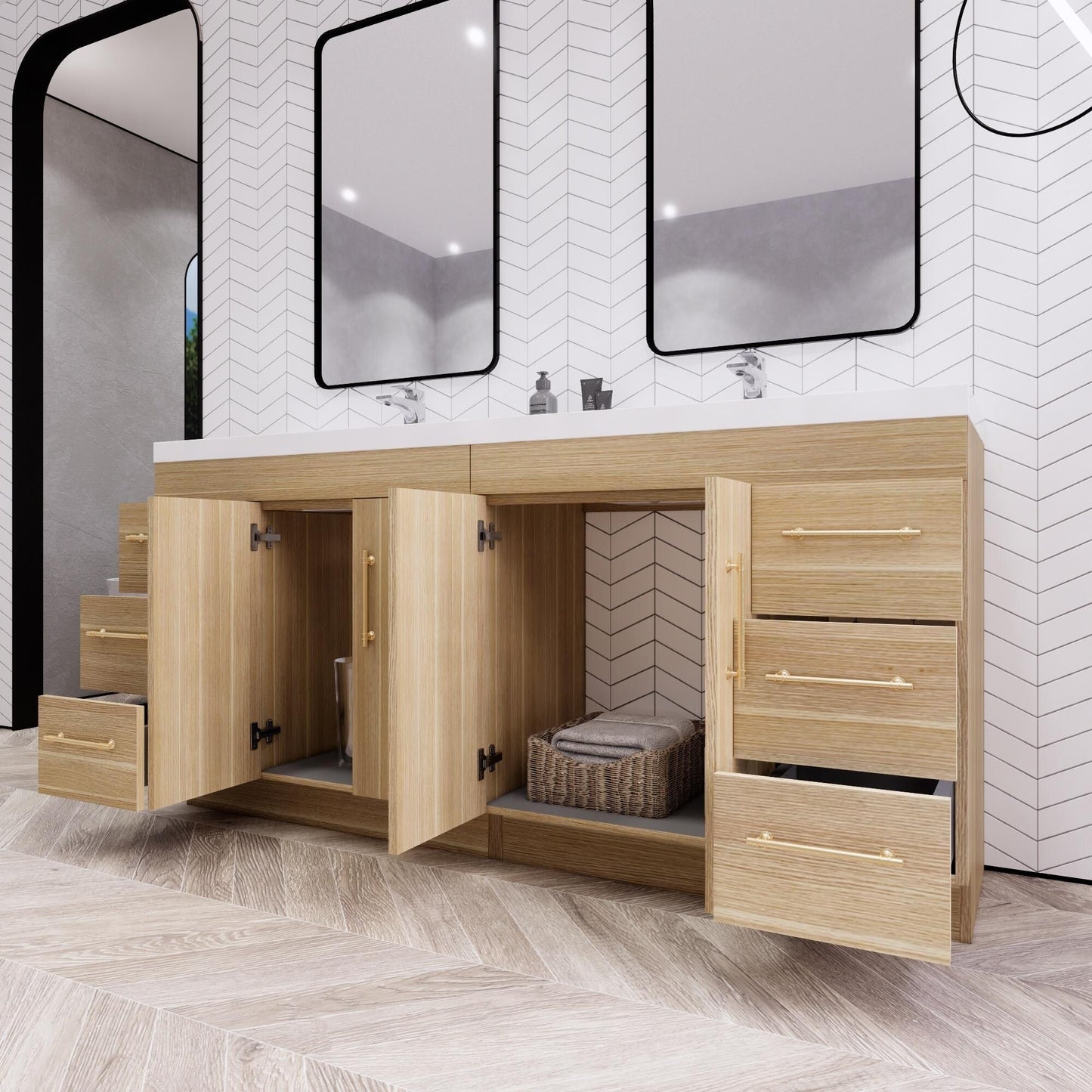 Eliza 72'' Freestanding Vanity with Double Sink