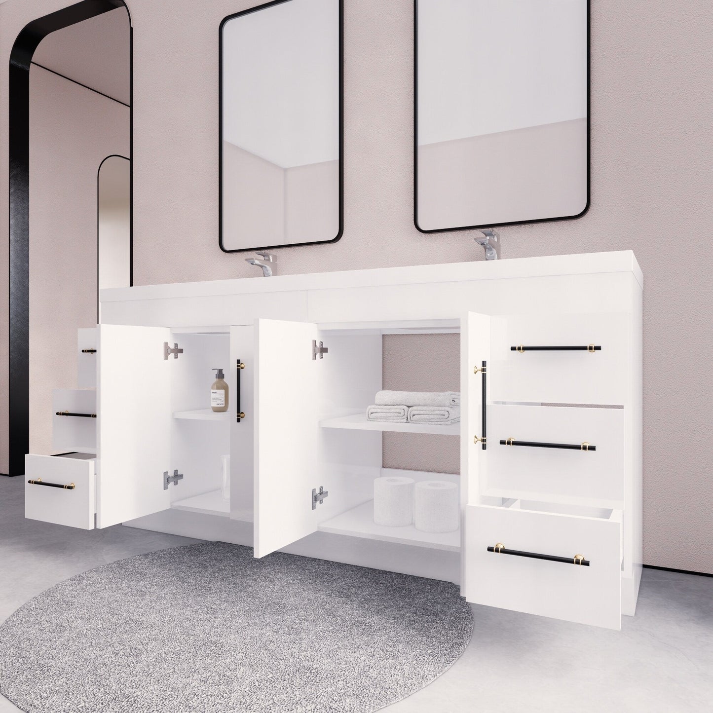 Eliza 72'' Freestanding Vanity with Double Sink