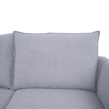 Modular 3 Piece Sofa with Soft Comfortable Seating Linen Sofa Couch with Sturdy Wooden Frame Ideal for Small Spaces