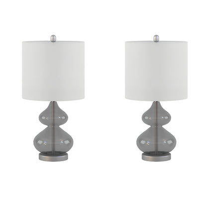 Ellipse Curved Gourd Glass Table Lamp, Set of 2