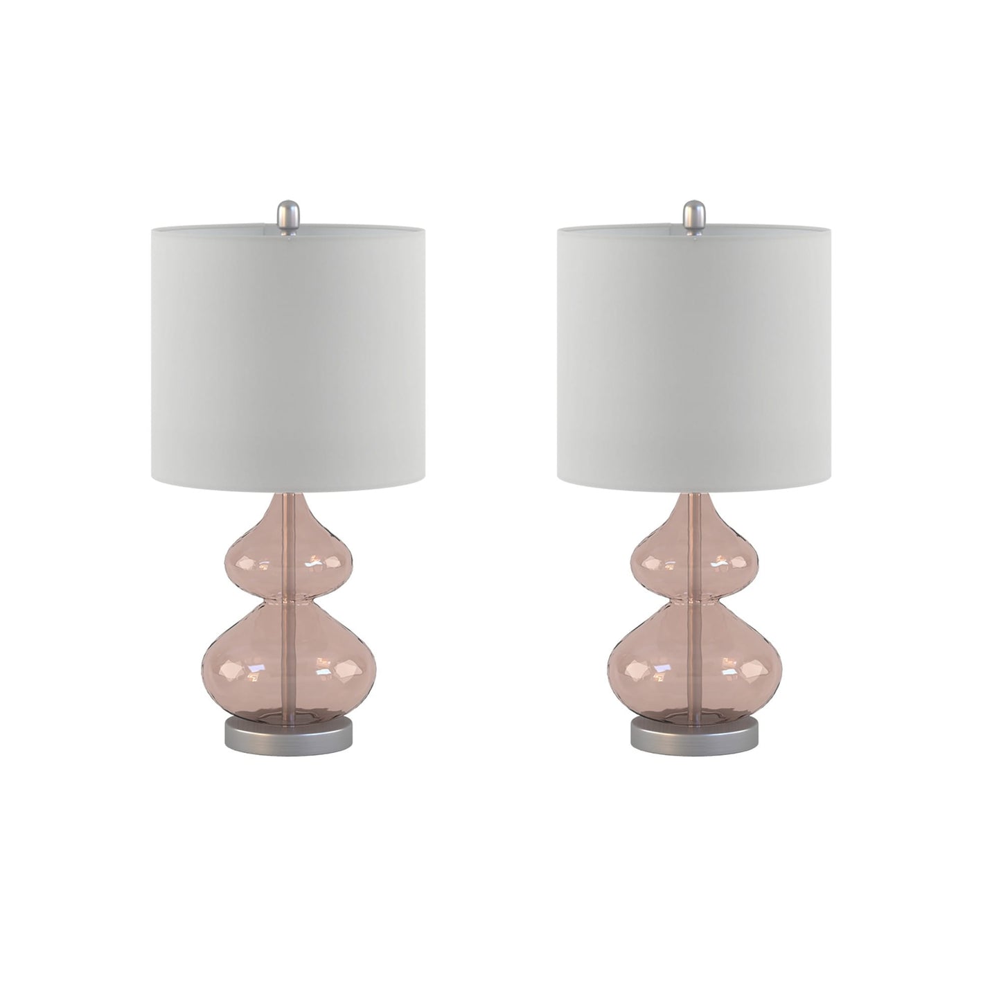Ellipse Curved Gourd Glass Table Lamp, Set of 2