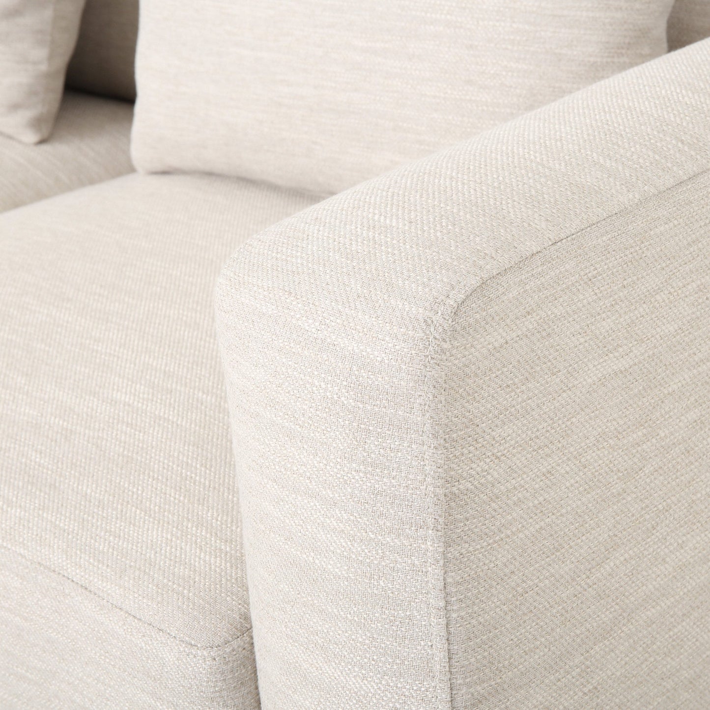 Elliston Fabric Contemporary 3-seater Sofa with Accent Pillows by Christopher Knight Home