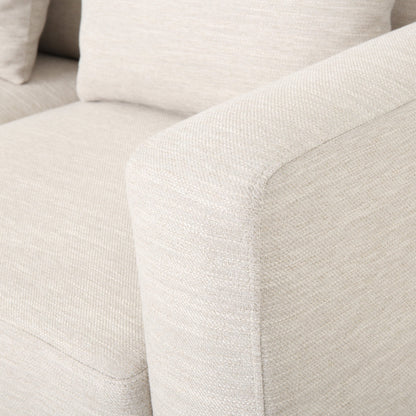 Elliston Fabric Contemporary 3-seater Sofa with Accent Pillows by Christopher Knight Home