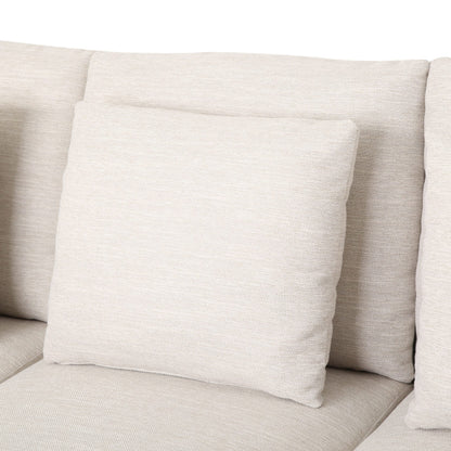 Elliston Fabric Contemporary 3-seater Sofa with Accent Pillows by Christopher Knight Home