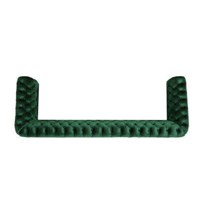 Emerald Chesterfield 84.75 Button Tufted Upholstered 3-seater Sofa with Nailheads and Wood Legs for Living Room