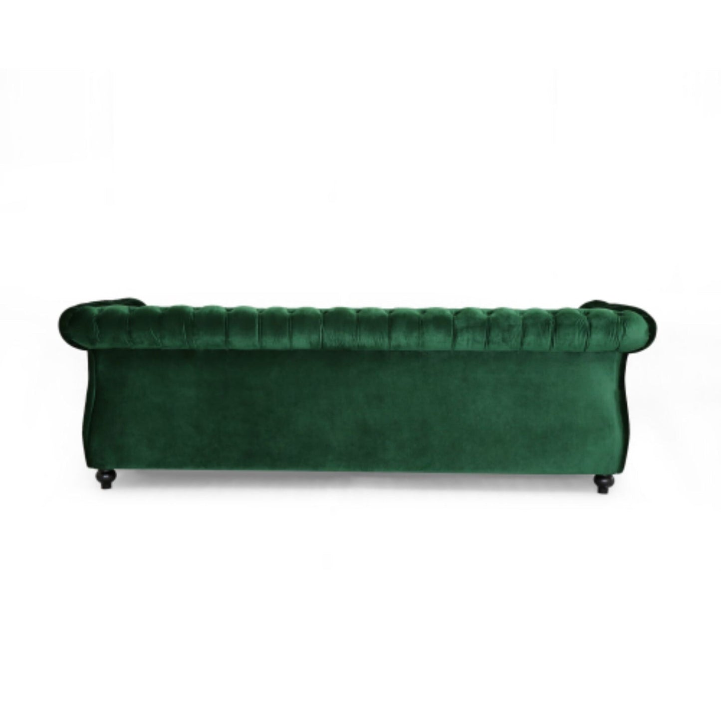 Emerald Chesterfield 84.75 Button Tufted Upholstered 3-seater Sofa with Nailheads and Wood Legs for Living Room