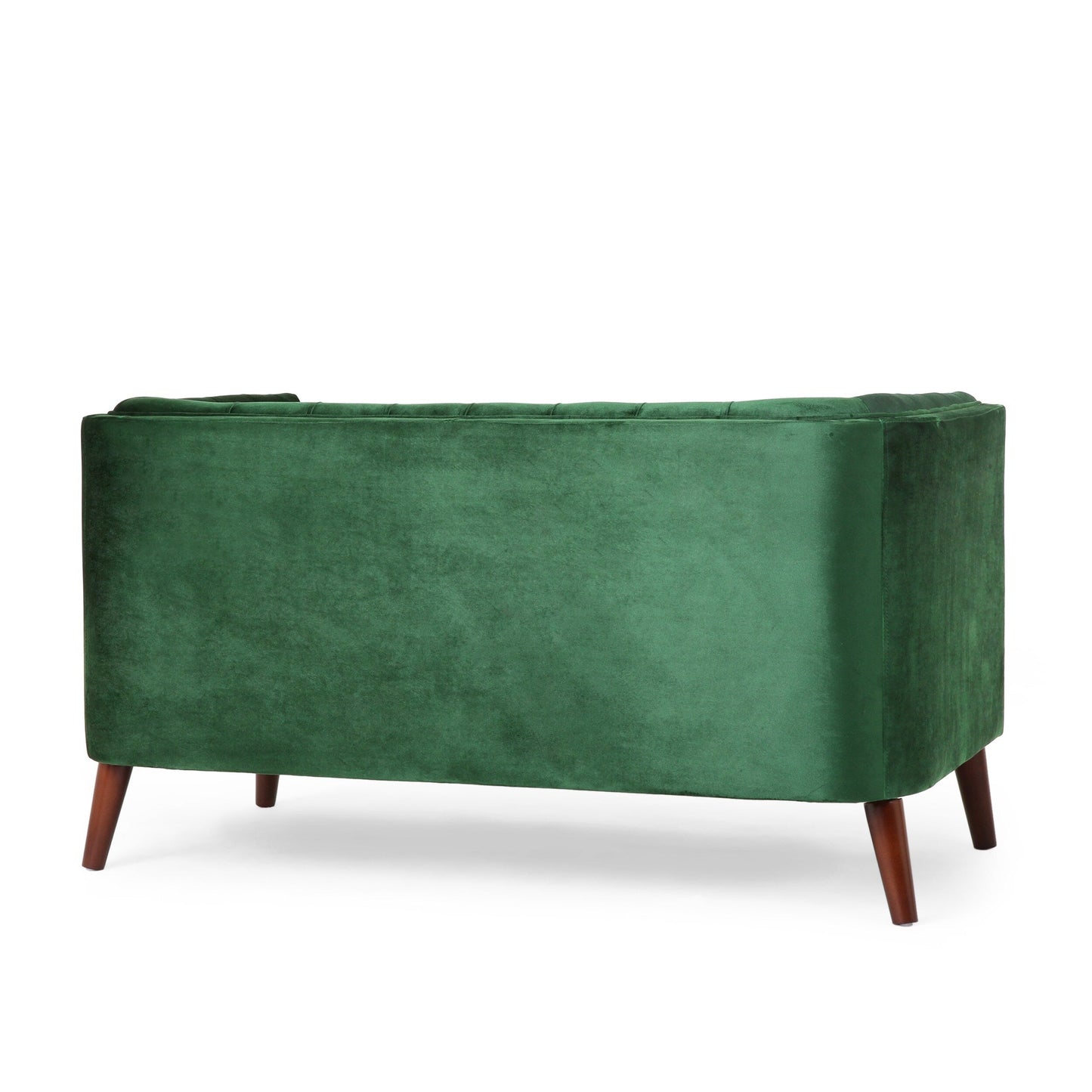 Emerald Modern 53.5 Loveseat Button Tufted Sofa with Wood Legs for Living Room