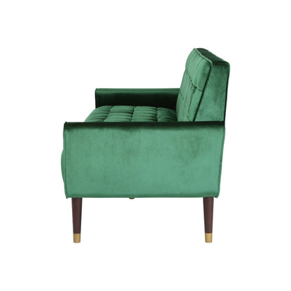 Emerald Modern 70 Velvet 3-seater Button Tufted Sofa with Birch Wood Legs for Living Room