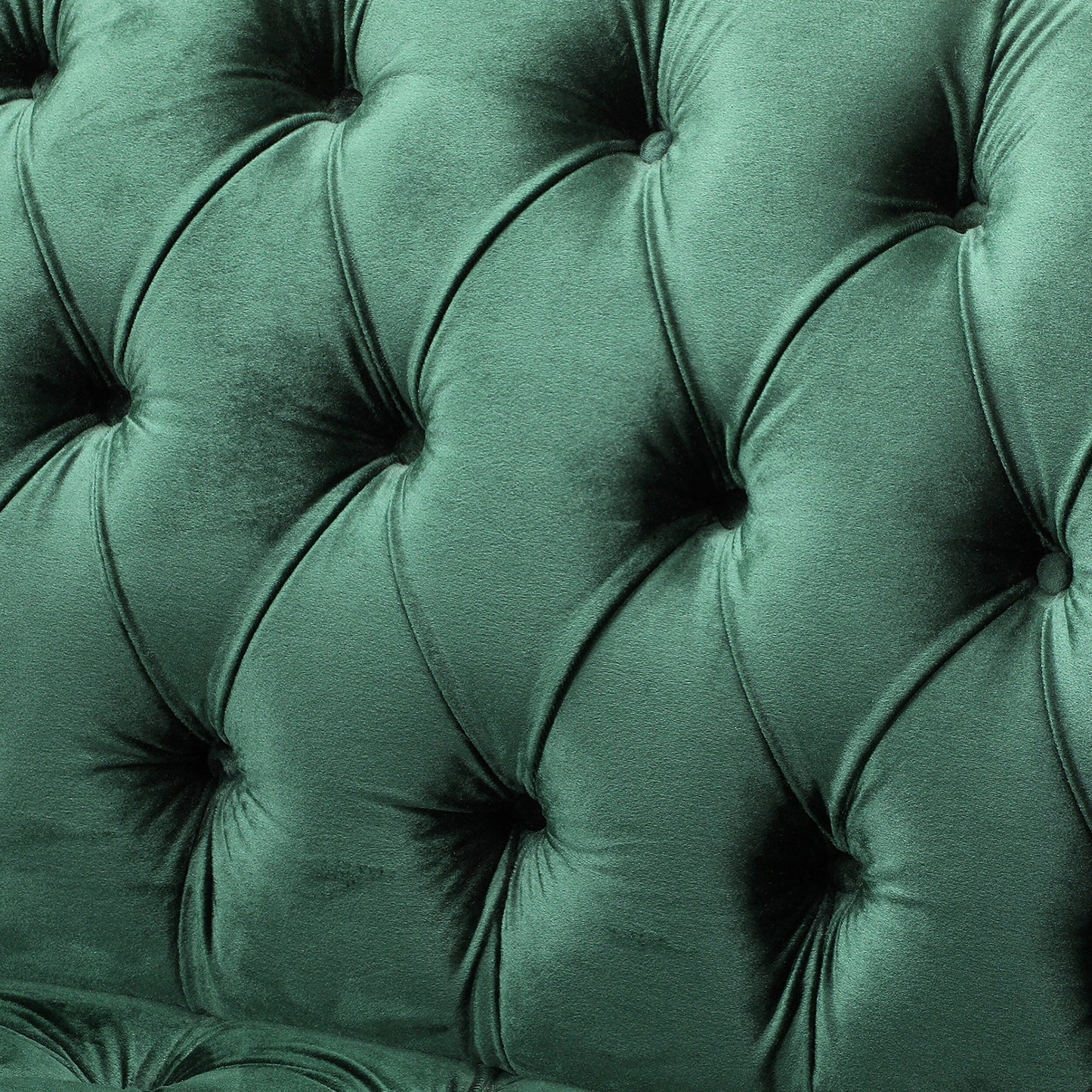 Emerald Modern 73.25 Button Tufted 3-seater Sofa with Birch Wood Legs for Living Room