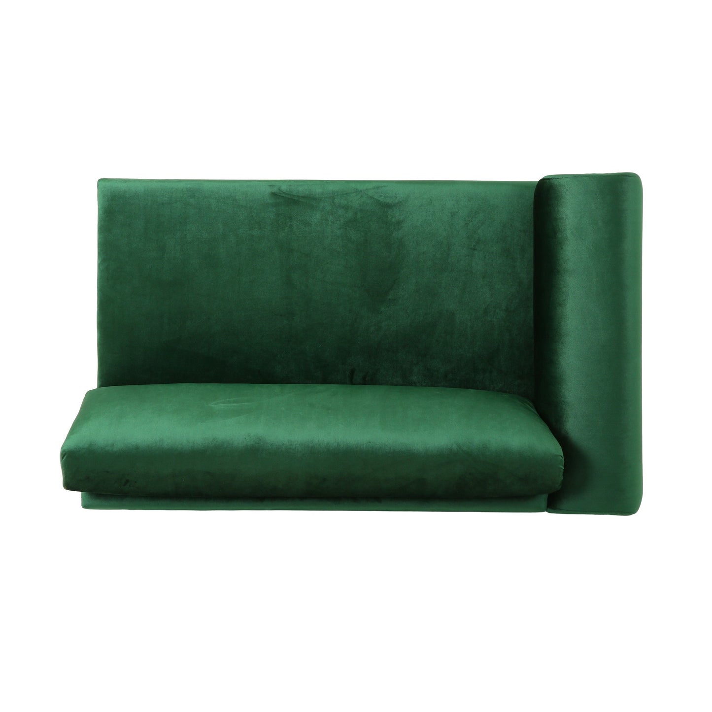 Emerald Velvet 4-Seat Sofa with Metal Legs and Wood Frame