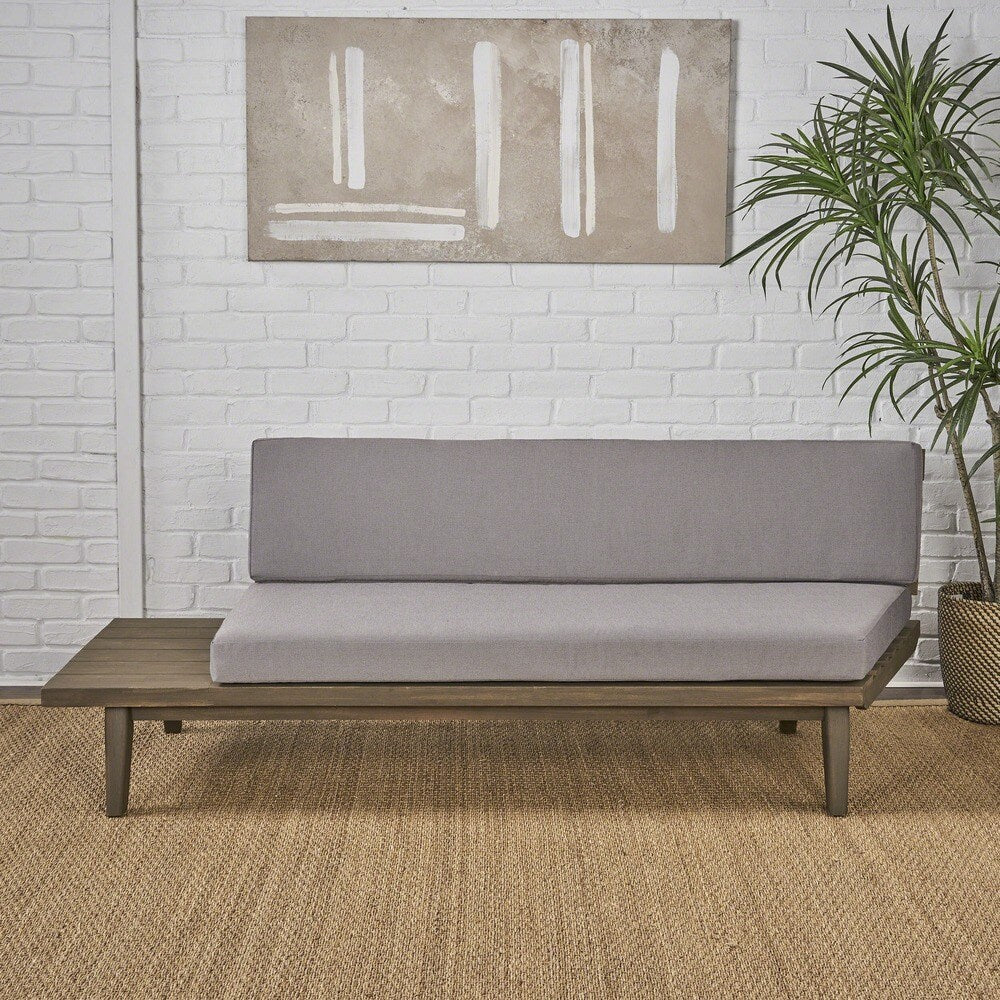 Christopher Knight Home Eulah Minimalist Wood and Fabric Left-Sided Sofa