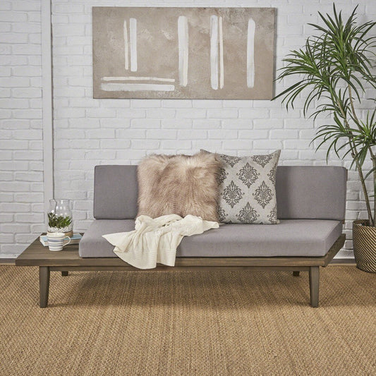 Christopher Knight Home Eulah Minimalist Wood and Fabric Left-Sided Sofa