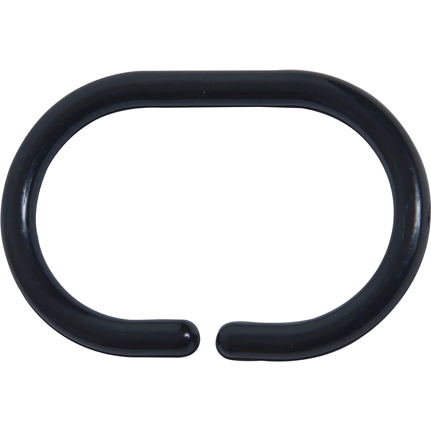 Evideco Shower Curtain Rings Plastic Hooks (Set of 12)