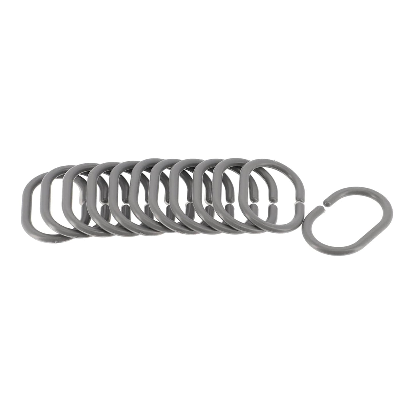 Evideco Shower Curtain Rings Plastic Hooks (Set of 12)
