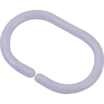Evideco Shower Curtain Rings Plastic Hooks (Set of 12)