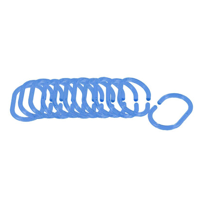 Evideco Shower Curtain Rings Plastic Hooks (Set of 12)