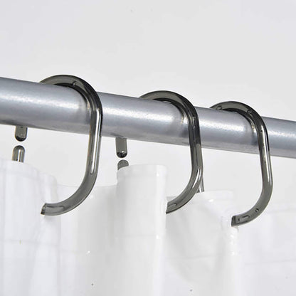 Evideco Shower Curtain Rings Plastic Hooks (Set of 12)