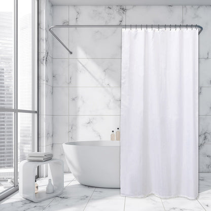 Extra Long Shower Curtain Polyester 12 Rings 79L x 71W