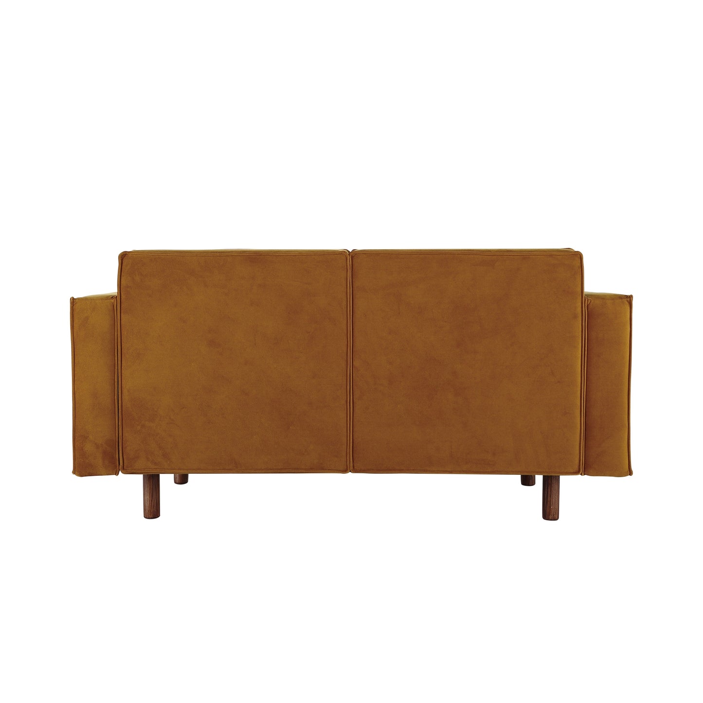 Fabric Upholstered Sofa with Wood Legs, Chartreuse - 63.0L x 32.3W x 31.9H